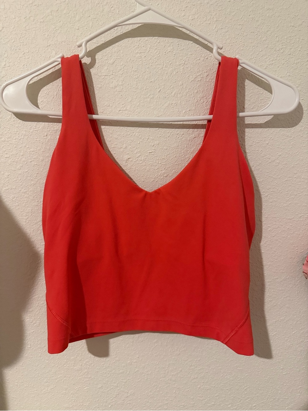 Red V-Neck Tank Crop Top - Women